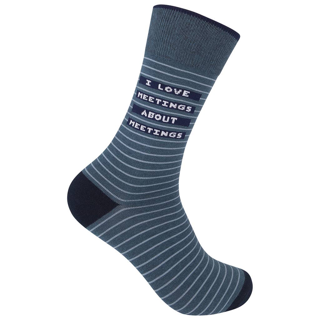 I Love Meetings About Meetings Socks | Funny Unisex Socks - HER Home Design Boutique